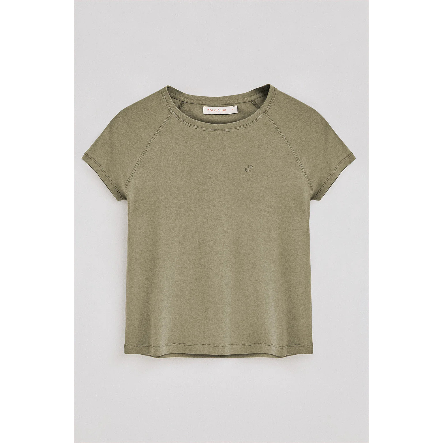 Camiseta verde Hesperia con monograma bordado