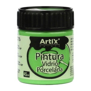 Pack 6 Uds. PITTURA CERAMICA E VETRO 45 ml COLORE VERDE CHIARO