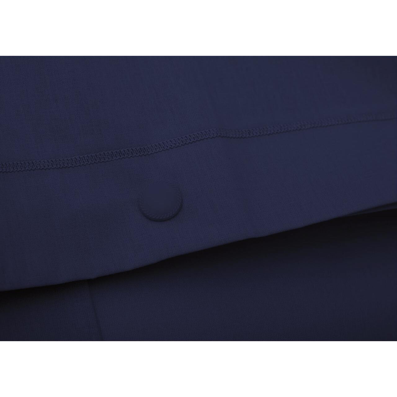 Completo Lenzuola 100% Cotone Tinta Unita Blu Notte