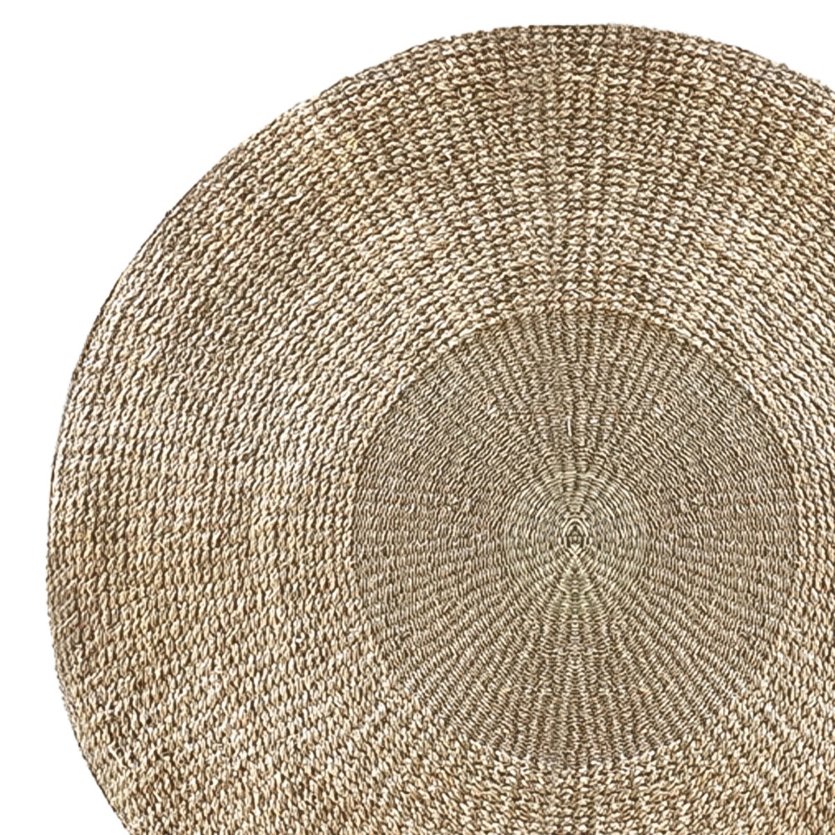 Tapis rond naturel en posidonie 120 cm - Tanzanie