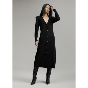 abito midi in maglia con spalline