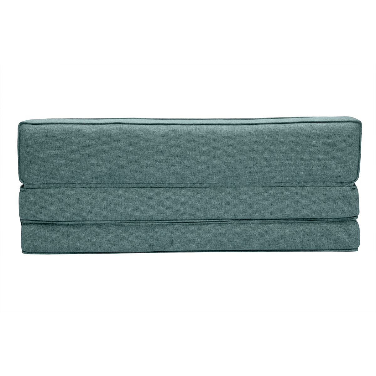 Chauffeuse convertible 2 places en tissu vert de gris KATY