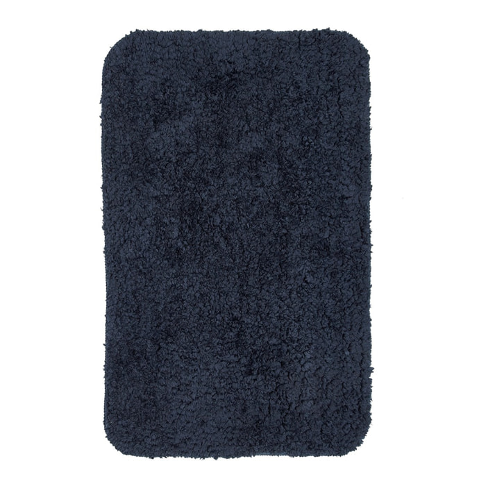 Tapis de bain tufté uni ESSENTIAL bleu marine