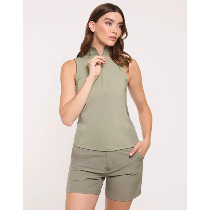 Camiseta Sin Mangas Caqui - Adeli