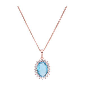 Collar Huape acabado oro rosa 18k