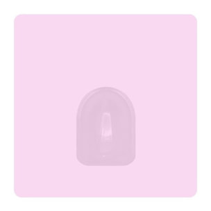Lot de 2 crochets adhésifs muraux repositionnables Rose Pastel MSV