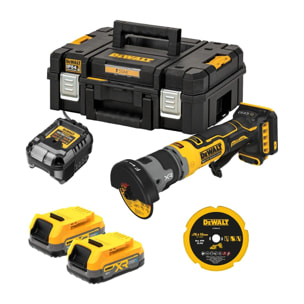 Meuleuse compacte 76 mm XR 18V 1.7ah li-ion brushless powerstack - DEWALT - DCG430E2T-QW