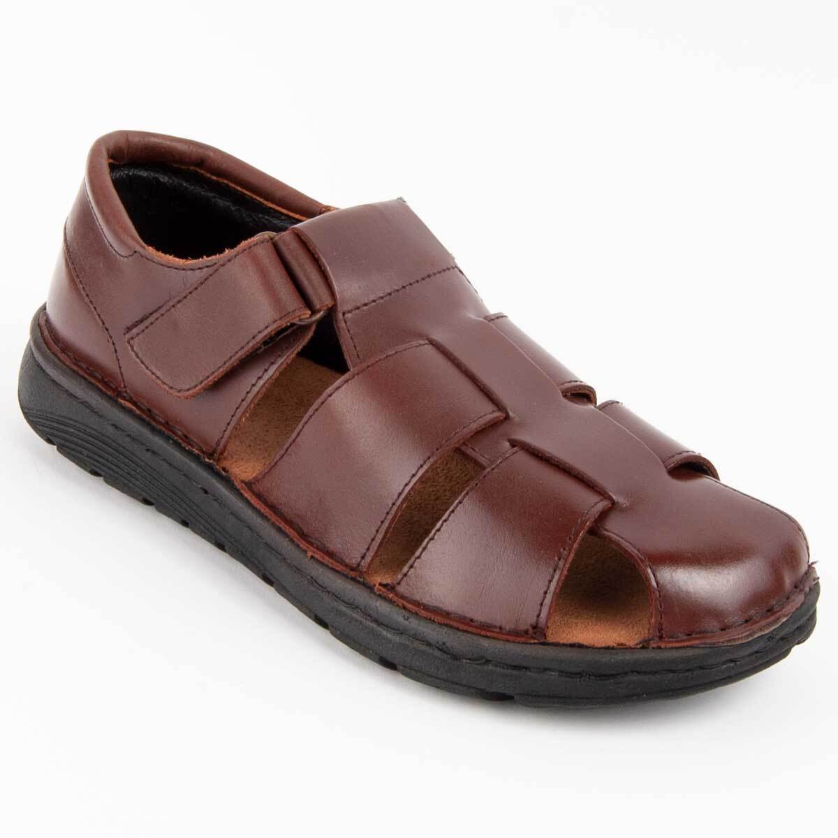 Sandalia De Piel - Marron