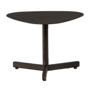 Table basse triangulaire en métal gris anthracite - 40 cm - PEGGY