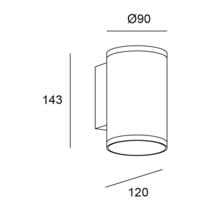 Forlight Aplique Ip54 Orion Single Emission Led 5,6W 3000K Gris 527Lm