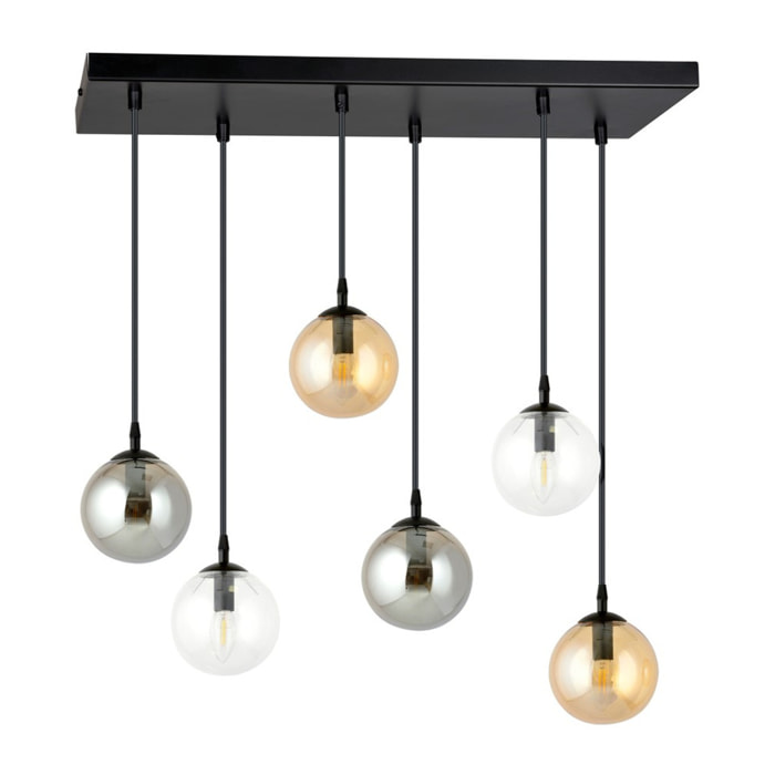 Lampada a sospensione COSMO con diffusori in vetro