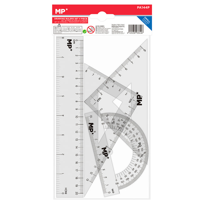 PACK 24 pz REGOLI DA DISEGNO 4 PEZZI