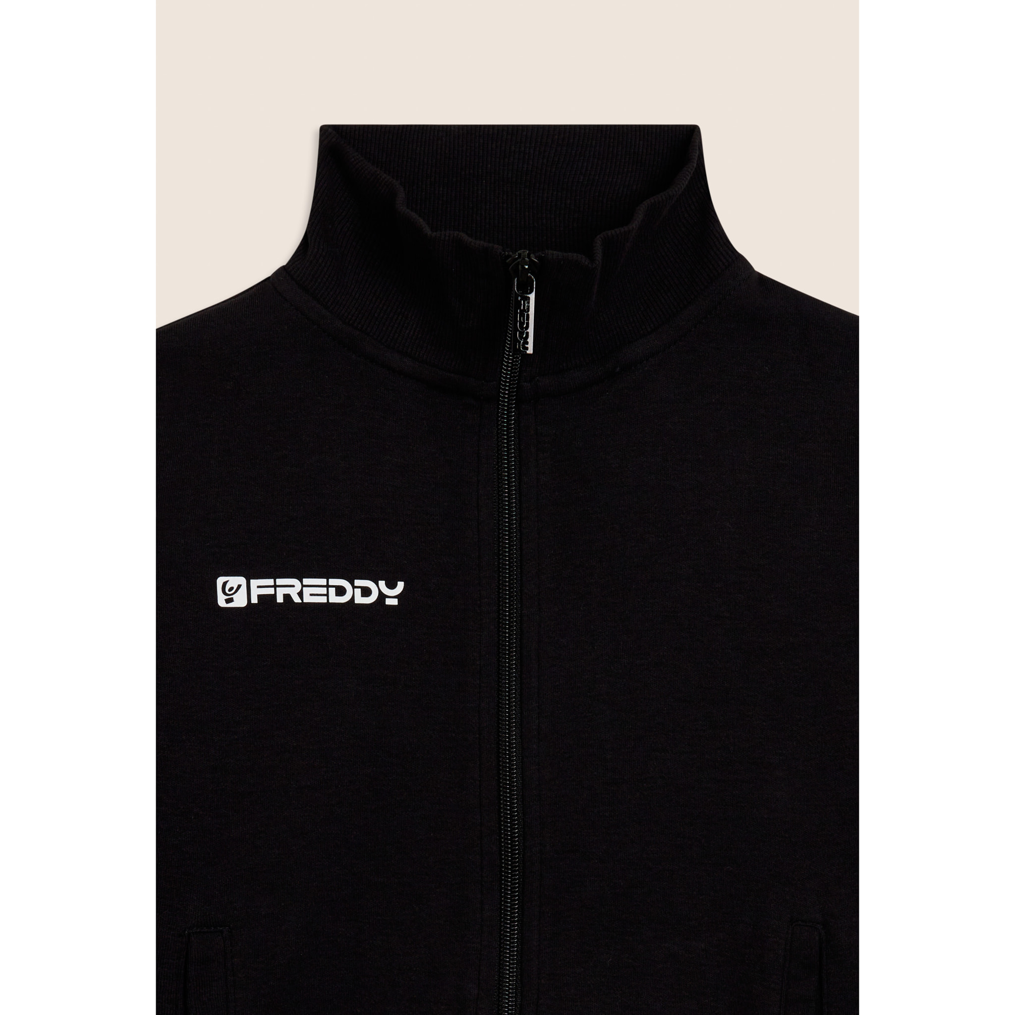 Tuta sportiva bambina in cotone con zip