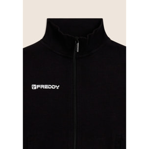 Tuta sportiva bambina in cotone con zip