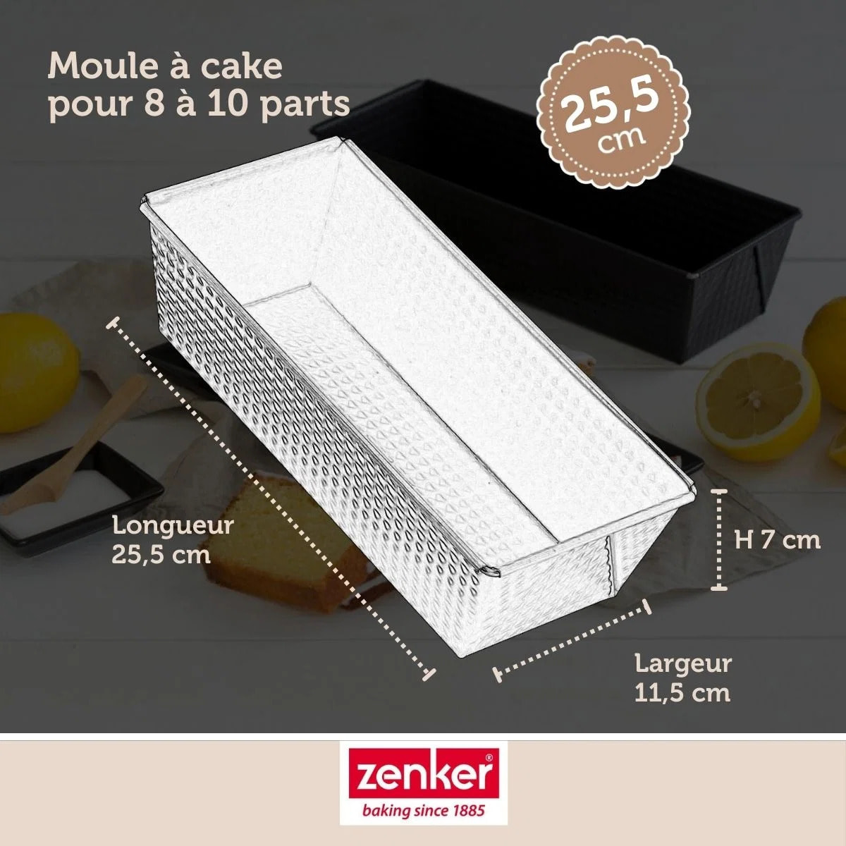 Set pâtisserie avec moule à cake, 2 bols à mixer, verre mesureur et spatule Zenker