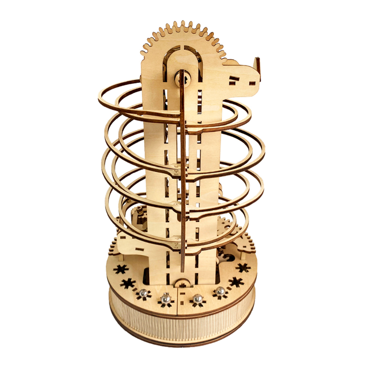 Modello in legno 3D, con movimento meccanico design della pista di palle meccaniche. 324 parti