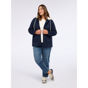 Fiorella Rubino - Chaqueta de neopreno con capucha - Azul