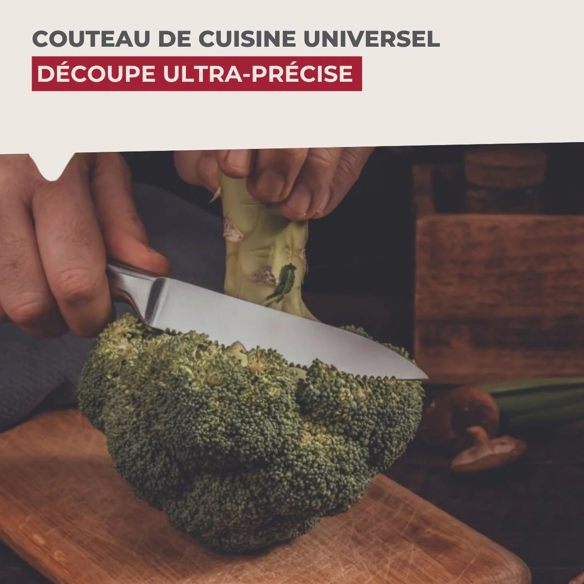 Couteau de cuisine professionnel 24 cm lame crantée Nirosta Star