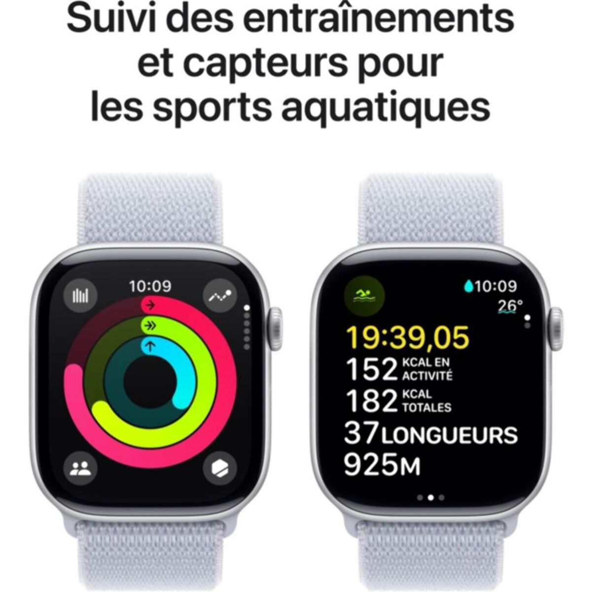 Montre connectée APPLE WATCH Serie 10 42mm Alu/Argent Loop Cellular