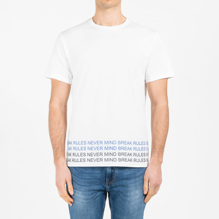 T-shirt jersey cotone organico con stampa narrow fit