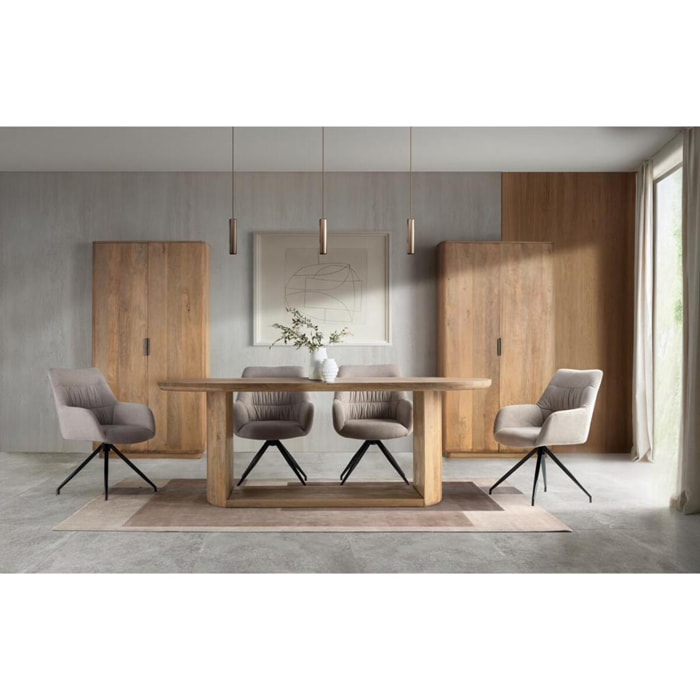 Ensemble 2 chaises pivotants - 84x58x61cm