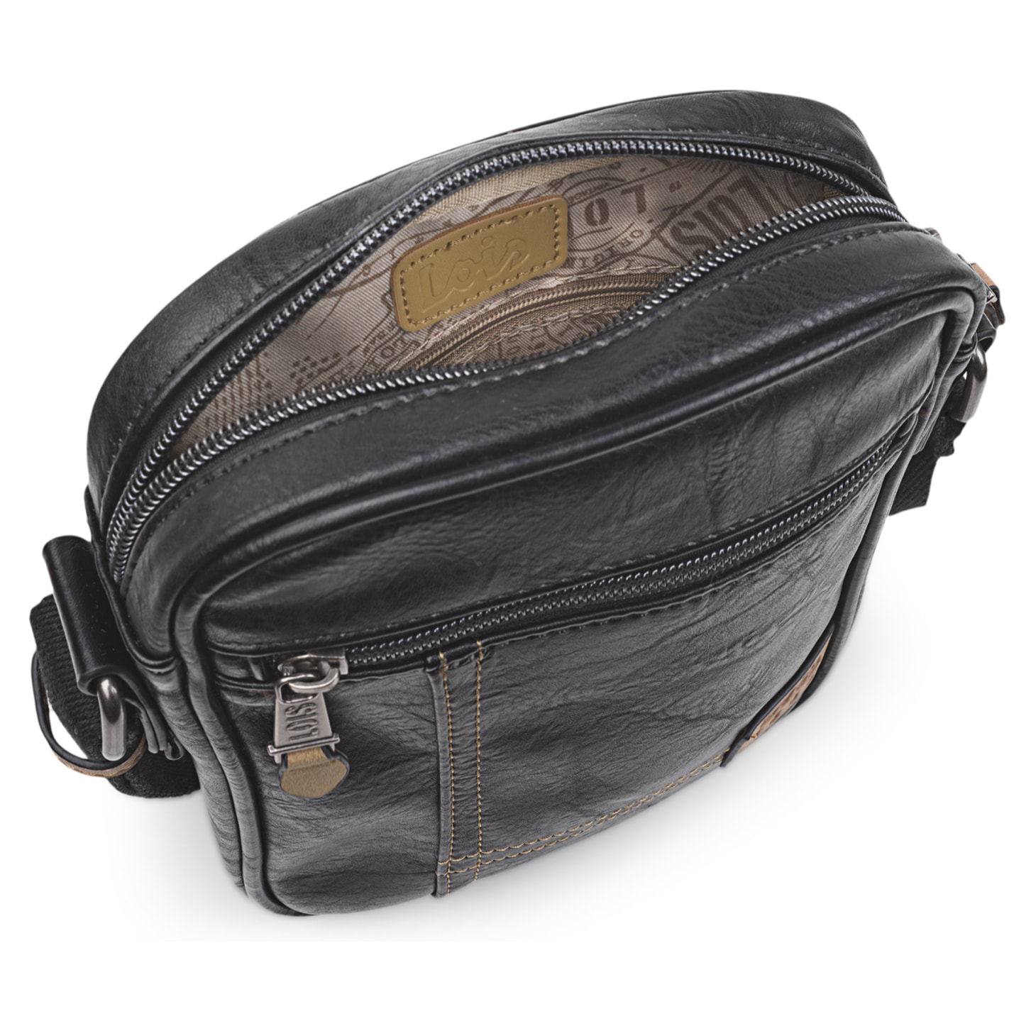 Bandolera Hombre Vegana Lois Warren Negro