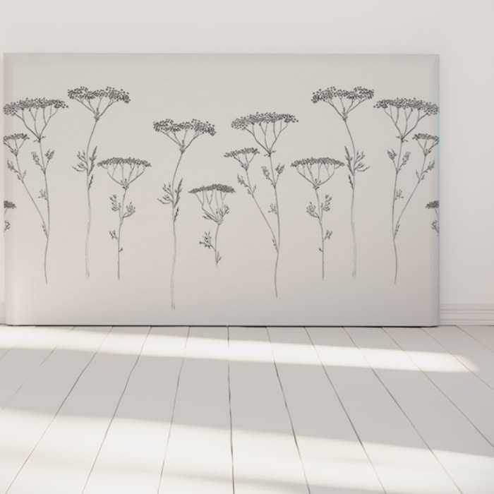 Tête de lit Végétal | Coloris Gris clair | Largeur au choix