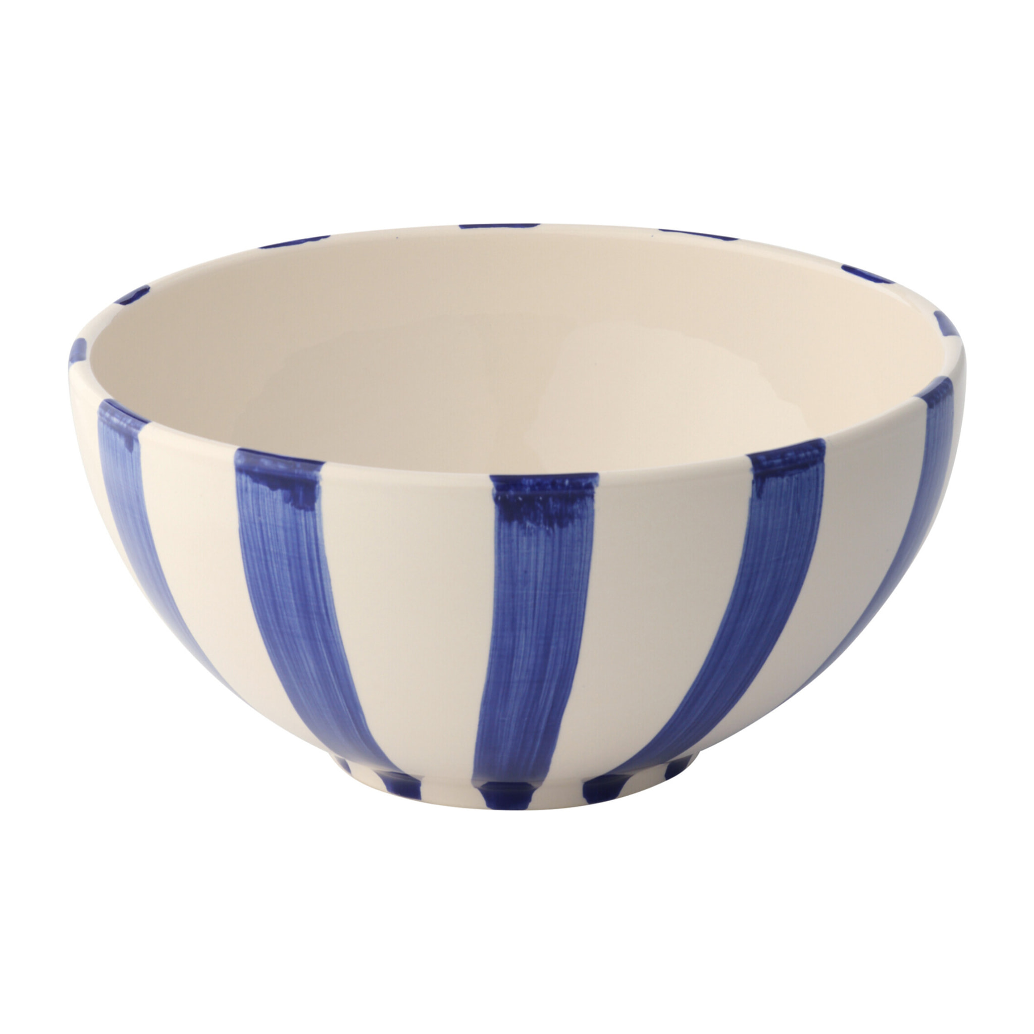 J-Line Bol Poisson Ligné - céramique - bleu foncé - large