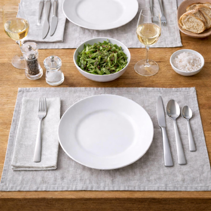 Cubertería de 72 piezas en acero inoxidable mate, set completo para 18 servicios, diseño elegante y resistente
