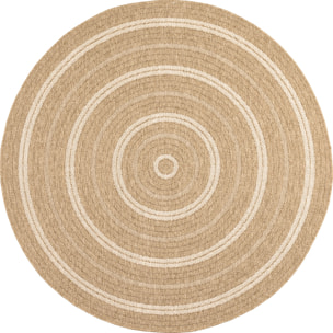 Nature - tapis effet jute blanc