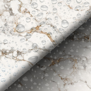 Revêtement sticker sol - MARBRE BLANC CASSÉ - Rouleau adhésif Protection Anti-dérapant