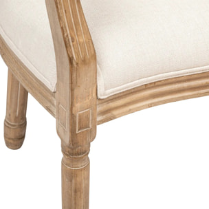 Chaise "Cleon" en hévéa 55x55cm beige