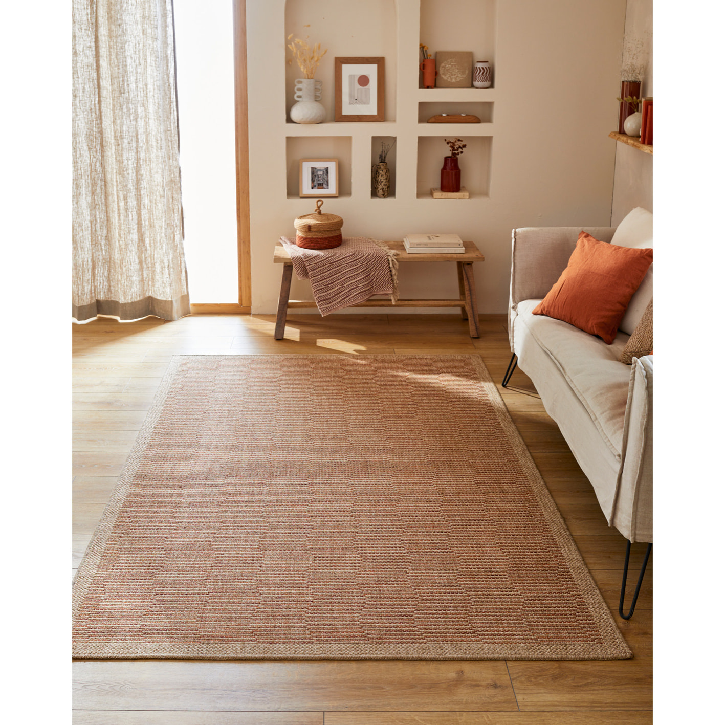 Tapis intérieur extérieur effet jute