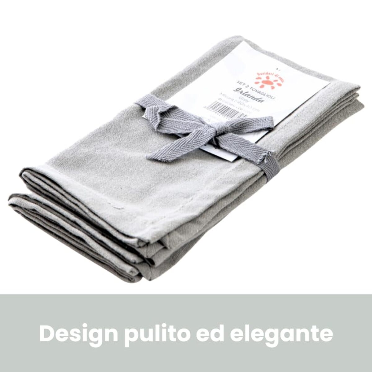 Intrecci – Set 6 tovaglioli in puro cotone 40x40 cm