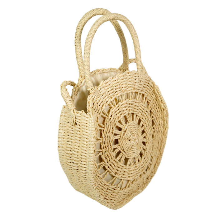 Bolso de Hombro Redondo con Doble Bolsillo Interior