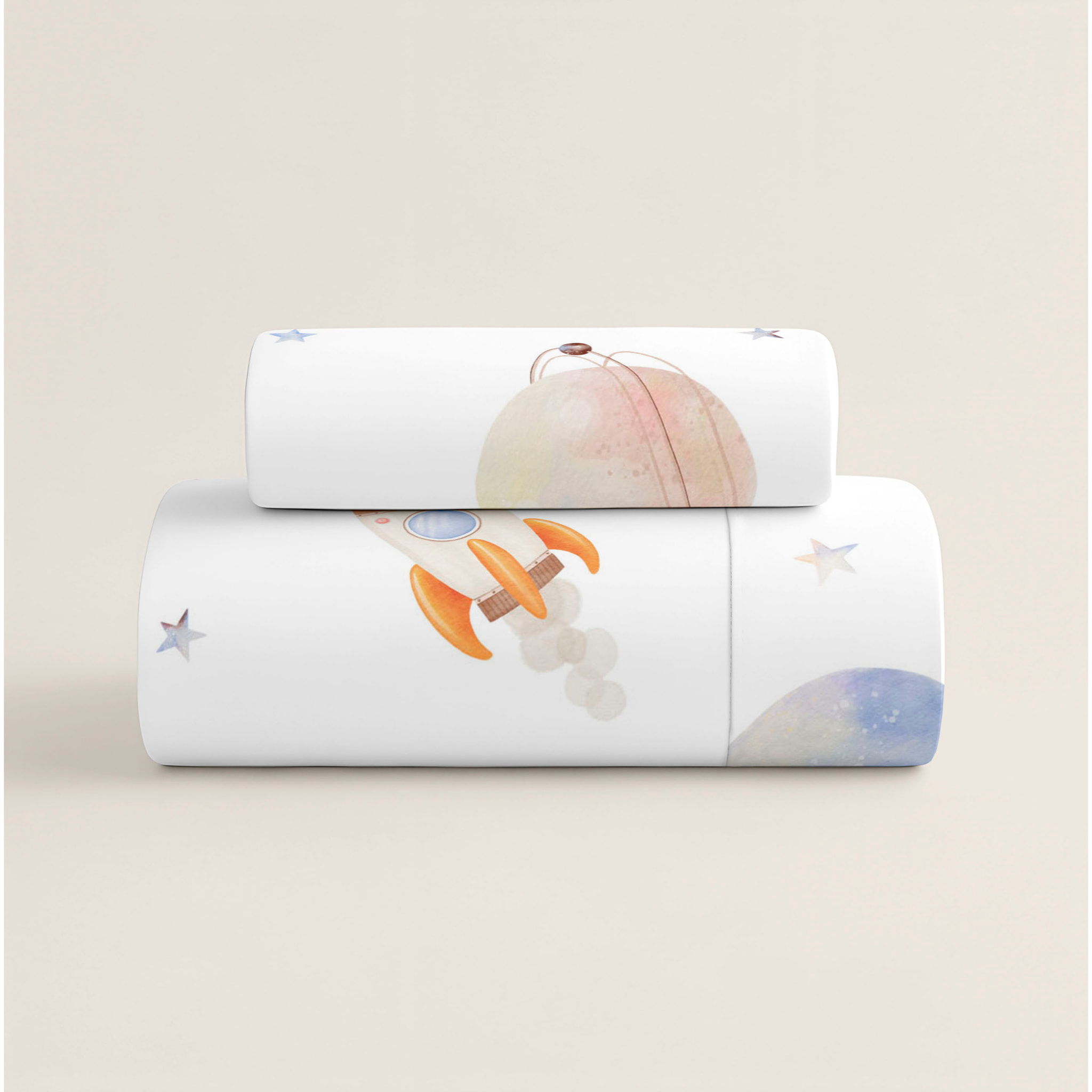 Cool Kids - Funda Nórdica Estampada - Reversible - Infantil - Cierre Solapa - 100% Algodón - Incluye 1 Funda de Almohada - Astro