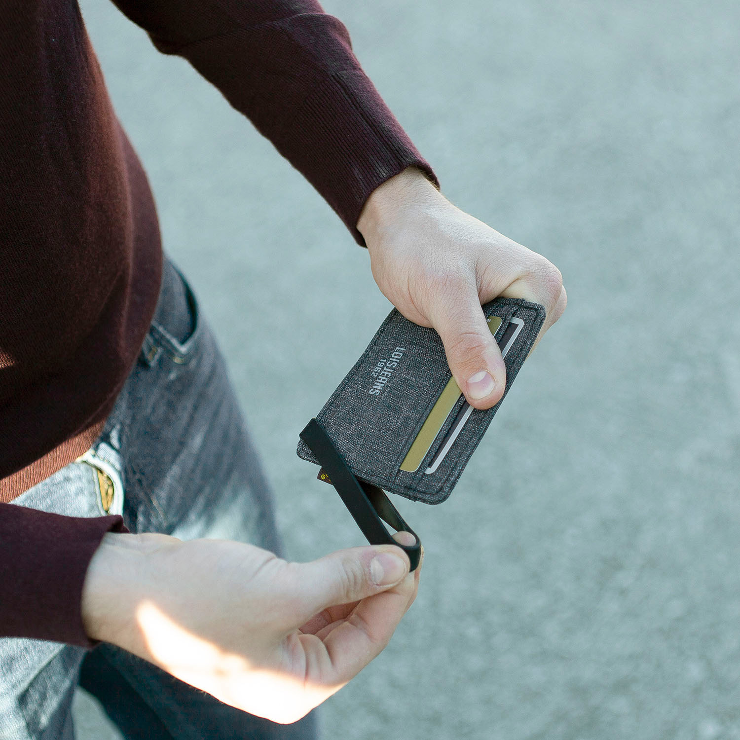 Tarjetero Lois Harrison Gris Oscuro