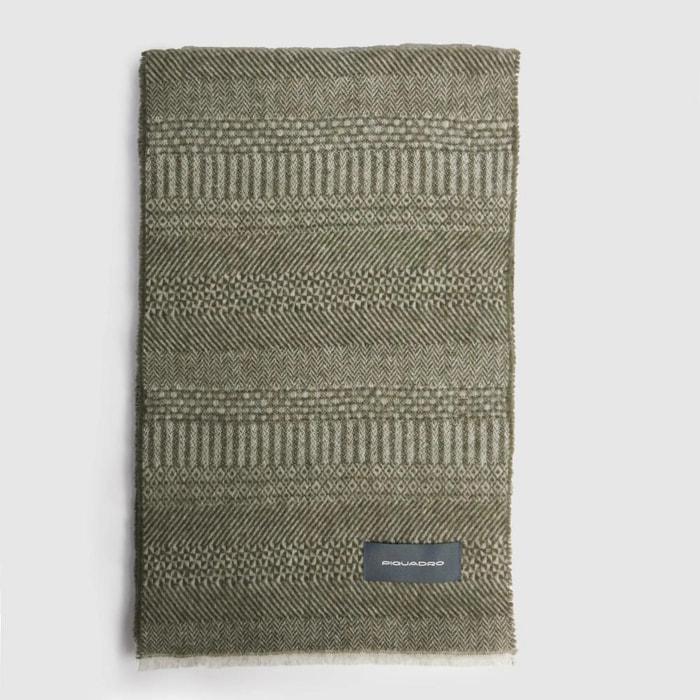 Piquadro Sciarpa in pura lana 100% con motivo district check