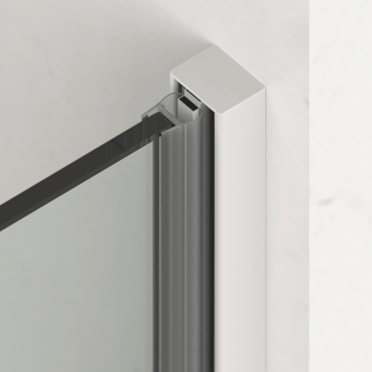 X-MOTION Porte de douche 110x200cm Coulissante, anticalcaire avec profilé blanc (SATBWIXM110NIKAB)