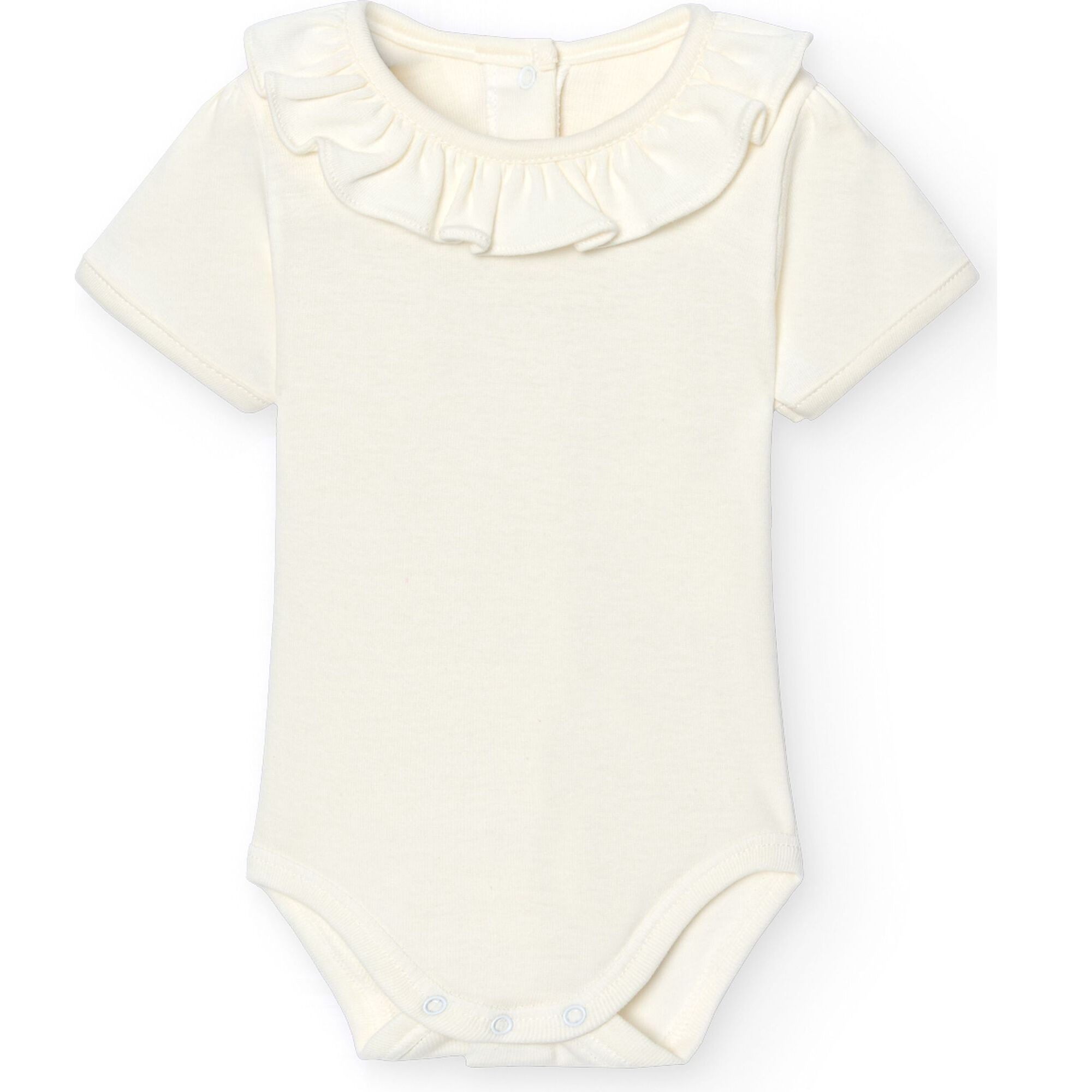 Body bebé manga corta cuello volante