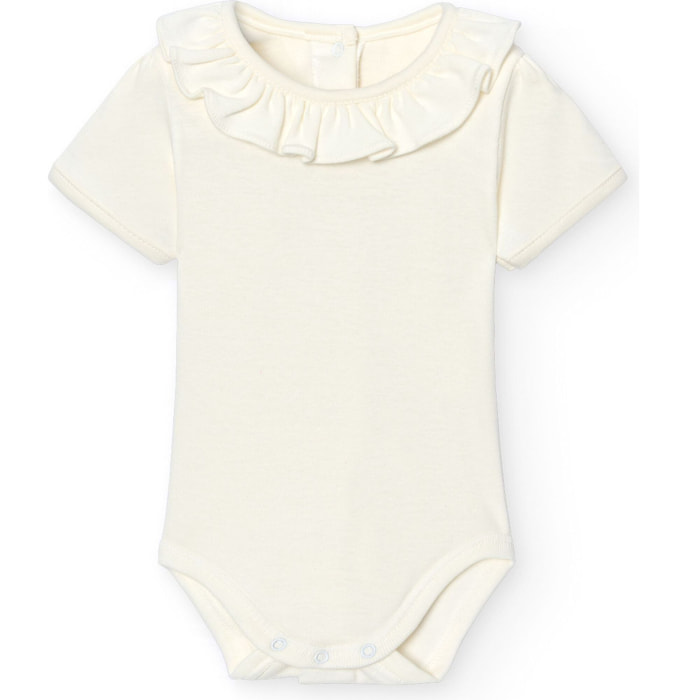 Body bebé manga corta cuello volante