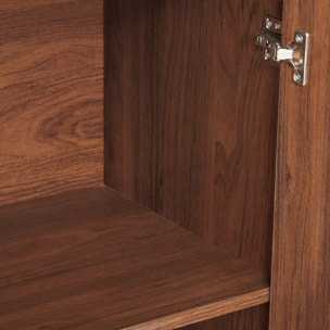 Buffet 2 portes 1 étagères Wany marron 80x40cm