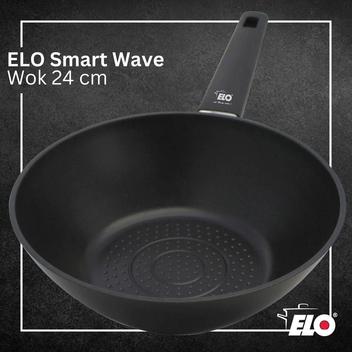 Wok 24 cm antiadhésif sans PFAS Elo Smart Wave