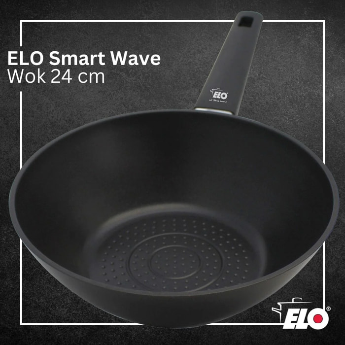 Wok 24 cm antiadhésif sans PFAS Elo Smart Wave