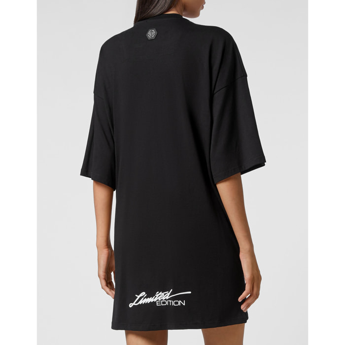 PHILIPP PLEIN Camiseta Vestido Corto SKELETON