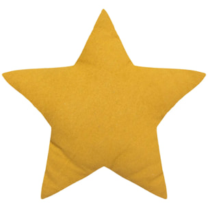 Coussin enfant "Berlingot" étoile jaune moutarde 40x40cm