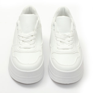Sneakers in simil pelle platform
