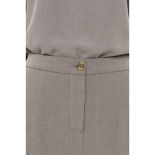 Kocca - Gonna midi da donna a vita alta con spacco e bottone Donna