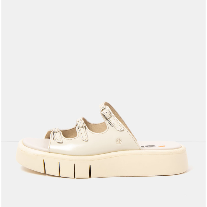 Sandalias 1847 NAPPA SHINNY CREAM/ MALAGA color Cream