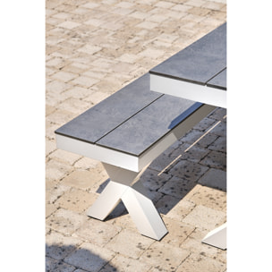 ANNECY - Table de jardin en aluminium et plateau HPL